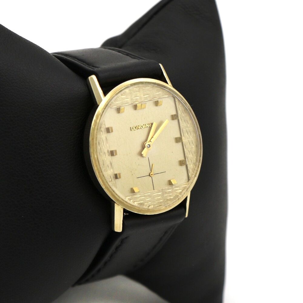 Longines Vintage 10KGF Textured Architectural Dial Mechanical Watch